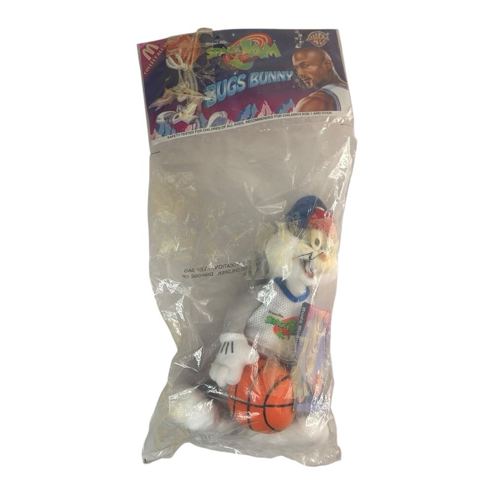 SEALED VTG 1996 "Space Jam" Bugs Bunny Plush Warner Bros Mcdonalds Looney Tunes
